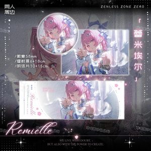 Zenless Zone Zero Remielle Badge and Paper Goods Set | zenlesszonezero.toys | ZZZ Remielle | Zenless Zone Zero Badge and Paper Goods Set |