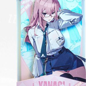 3D lenticular postcard featuring Zenless Zone Zero characters Tsukishiro Yanagi and Hoshimi Miyabi with a layered depth effect shifting as the card tilts.
