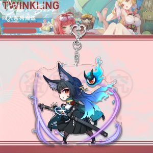 Clear acrylic standee figure featuring Zenless Zone Zero characters printed in high-definition anime art with a slot-in base for desk display.