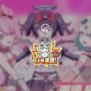 ZZZ "V50 Shocking Delicious!" Anime Acrylic Keychain | Custom Fast Food Meme Pendants | Chinatsu, Nangong Yu, Airi Chibi Charms