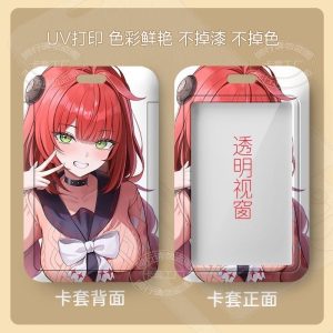 Hard plastic sliding card cases featuring red-haired Zenless Zone Zero character Fuwa Yuzuha. The front features a large transparent scan window and top lanyard slot, while the back showcases full-color anime artwork.Hard plastic sliding card cases featuring red-haired Zenless Zone Zero character Fuwa Yuzuha. The front features a large transparent scan window and top lanyard slot, while the back showcases full-color anime artwork.