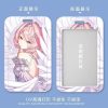 Zenless Zone Zero Remiel anime character with pink hair and white wings printed on a sliding plastic card holder with a clear back window.