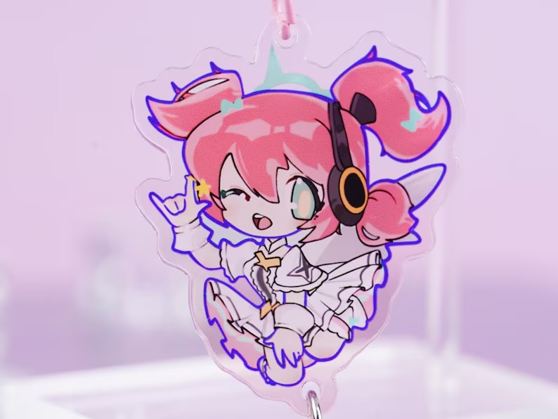 ZZZ "Angels of Delusion" Holographic Acrylic Keychain Set | Anby, Nekomata, Nicole