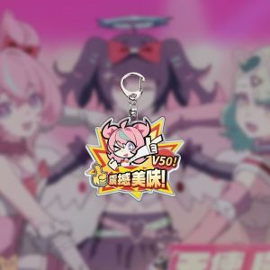 ZZZ "V50 Shocking Delicious!" Anime Acrylic Keychain | Custom Fast Food Meme Pendants | Chinatsu, Nangong Yu, Airi Chibi Charms