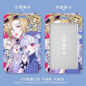 Zenless Zone Zero Vivian anime hard plastic sliding card holder for student IDs and bus cards with UV printed illustration and clear back window.