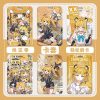 Multiple hard-shell sliding card holders featuring Zenless Zone Zero characters Ju Fufu and Yixuan in yellow and white themes. The front displays vibrant anime artwork and comic panels, while the back includes a large clear transparent display window and top lanyard slot.