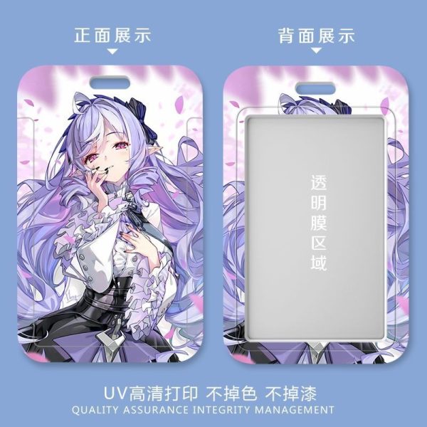 Zenless Zone Zero Vivian anime hard plastic sliding card holder for student IDs and bus cards with UV printed illustration and clear back window.