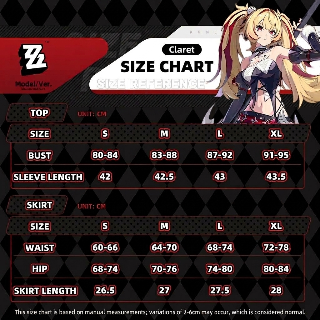 Zenless Zone Zero Claret Cosplay Costume – Anime/Game Character Outfit
