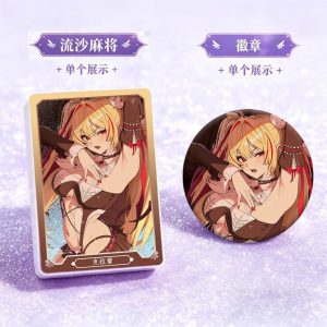 Zenless Zone Zero Claret Flowing Sand Mahjong Acrylic and Badge Collection — Portrait Design | zenlesszonezero.toys | ZZZ Claret | Zenless Zone Zero Flowing Sand Mahjong Acrylic and Badge Collection |