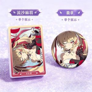 Zenless Zone Zero Claret Flowing Sand Mahjong Acrylic and Badge Collection — Side Profile Design | zenlesszonezero.toys | ZZZ Claret | Zenless Zone Zero Flowing Sand Mahjong Acrylic and Badge Collection |