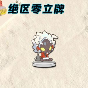 Cute Zenless Zone Zero Banyue chibi anime acrylic standee figures displayed on round clear acrylic bases.