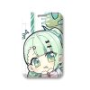 Front and back view of a Zenless Zone Zero chibi Corin and Chinatsu sliding hard plastic ID card holder with a transparent display window.