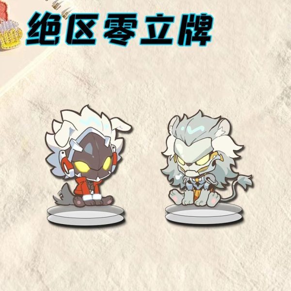 Cute Zenless Zone Zero Banyue chibi anime acrylic standee figures displayed on round clear acrylic bases.