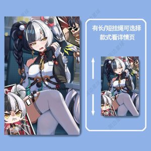 Hard plastic sliding card sleeve featuring Zenless Zone Zero character Dialyn with options for long or short neck lanyards.