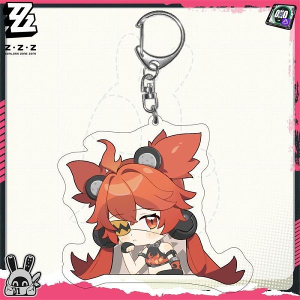 Zenless Zone Zero Chibi Character Keychain Collection | zenlesszonezero.toys | ZZZ Ellen, Wise, Belle, Koleda, Nekomata | Zenless Zone Zero Keychain |