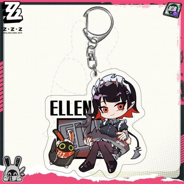 Zenless Zone Zero Chibi Character Keychain Collection | zenlesszonezero.toys | ZZZ Ellen, Wise, Belle, Koleda, Nekomata | Zenless Zone Zero Keychain |