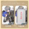 Hard plastic ID card sleeve featuring Zenless Zone Zero main characters Wise and Belle with a clear front window for scanning passes.
