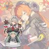 Funny layered acrylic standee displaying stacked anime characters from Zenless Zone Zero set on a clear acrylic base.