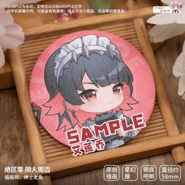 Zenless Zone Zero Corin, Ellen, and Qingyi Chibi Badge and Standee Collection