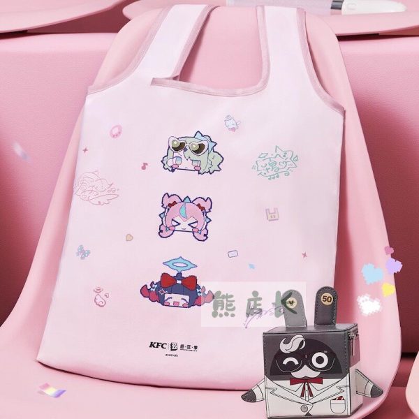 KFC x Zenless Zone Zero Collaboration Merchandise: Angel-themed Badges, Bangboo-themed Foldable Bags, Charms, and Light-up Acrylic Stands