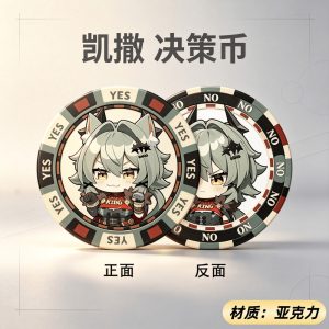 Zenless Zone Zero Caesar Acrylic Decision Coin (YES/NO) – Fan Support Merchandise