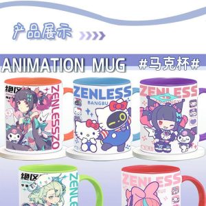 Zenless Zone Zero Nangong Yu, Sunna, Aria, and Bangboo Ceramic Mug | zenlesszonezero.toys | ZZZ Nangong Yu, Sunna, Aria | Zenless Zone Zero Character Ceramic Mug |