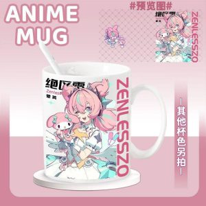 Zenless Zone Zero Nangong Yu, Sunna, Aria, and Bangboo Ceramic Mug | zenlesszonezero.toys | ZZZ Nangong Yu, Sunna, Aria | Zenless Zone Zero Character Ceramic Mug |
