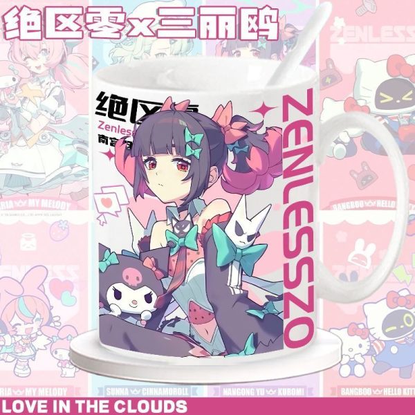Zenless Zone Zero Nangong Yu, Sunna, Aria, and Bangboo Ceramic Mug | zenlesszonezero.toys | ZZZ Nangong Yu, Sunna, Aria | Zenless Zone Zero Character Ceramic Mug |