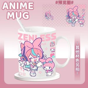 Zenless Zone Zero Nangong Yu, Sunna, Aria, and Bangboo Ceramic Mug | zenlesszonezero.toys | ZZZ Nangong Yu, Sunna, Aria | Zenless Zone Zero Character Ceramic Mug |
