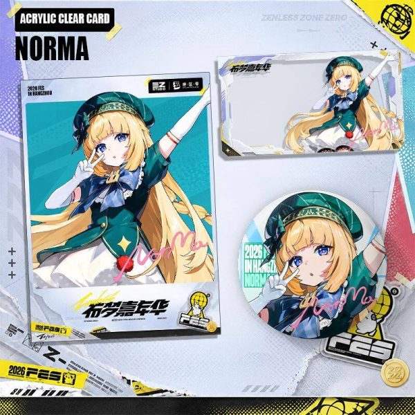 Zenless Zone Zero Claret, Norma, Vivian, Velina, and Hugo FES Badge, Polaroid, Clear Card, and Gift Set Collection | zenlesszonezero.toys | ZZZ Claret, Norma, Vivian, Velina, Hugo | Zenless Zone Zero FES Collectible Goods Collection |