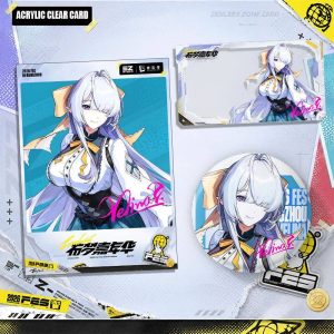 Zenless Zone Zero Claret, Norma, Vivian, Velina, and Hugo FES Badge, Polaroid, Clear Card, and Gift Set Collection | zenlesszonezero.toys | ZZZ Claret, Norma, Vivian, Velina, Hugo | Zenless Zone Zero FES Collectible Goods Collection |