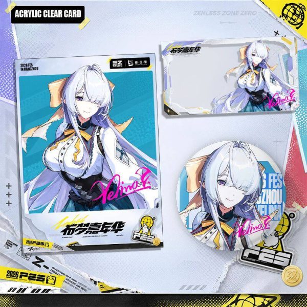 Zenless Zone Zero Claret, Norma, Vivian, Velina, and Hugo FES Badge, Polaroid, Clear Card, and Gift Set Collection | zenlesszonezero.toys | ZZZ Claret, Norma, Vivian, Velina, Hugo | Zenless Zone Zero FES Collectible Goods Collection |