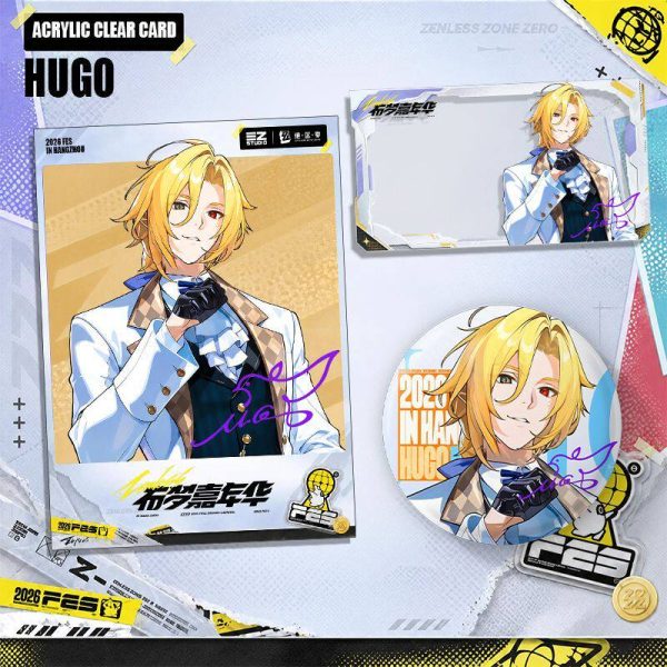 Zenless Zone Zero Claret, Norma, Vivian, Velina, and Hugo FES Badge, Polaroid, Clear Card, and Gift Set Collection | zenlesszonezero.toys | ZZZ Claret, Norma, Vivian, Velina, Hugo | Zenless Zone Zero FES Collectible Goods Collection |