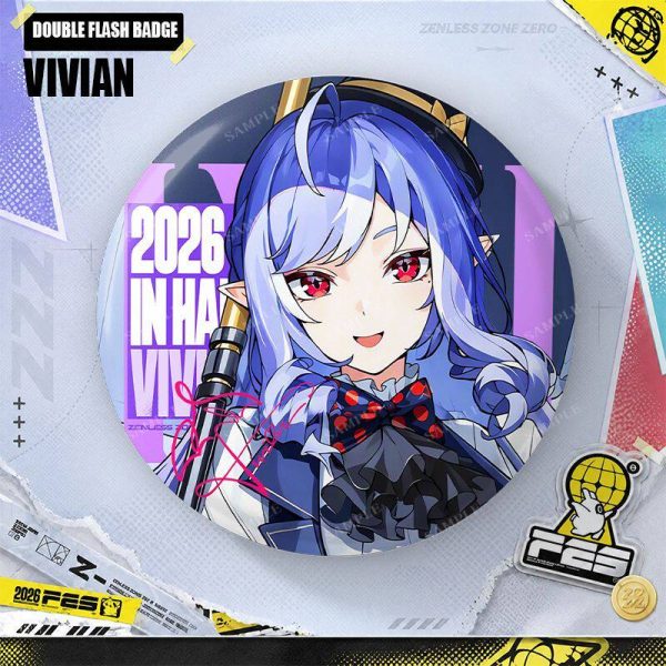 Zenless Zone Zero Claret, Norma, Vivian, Velina, and Hugo FES Badge, Polaroid, Clear Card, and Gift Set Collection | zenlesszonezero.toys | ZZZ Claret, Norma, Vivian, Velina, Hugo | Zenless Zone Zero FES Collectible Goods Collection |