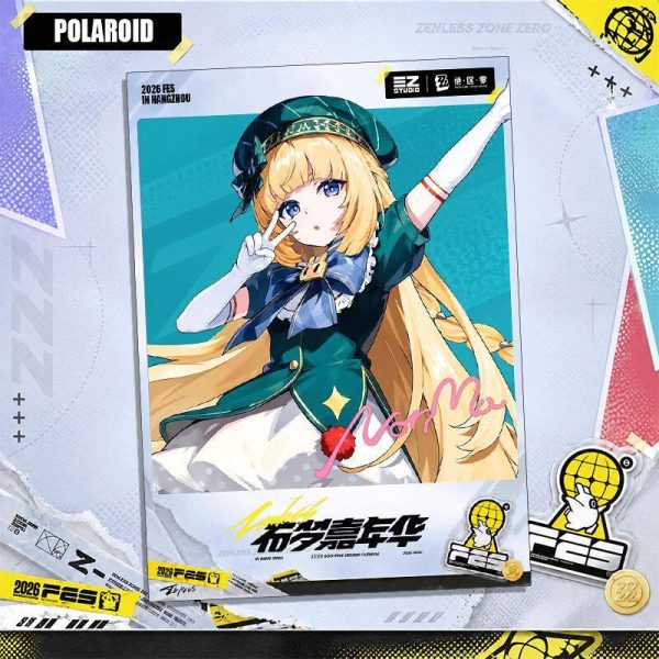 Zenless Zone Zero Claret, Norma, Vivian, Velina, and Hugo FES Badge, Polaroid, Clear Card, and Gift Set Collection | zenlesszonezero.toys | ZZZ Claret, Norma, Vivian, Velina, Hugo | Zenless Zone Zero FES Collectible Goods Collection |
