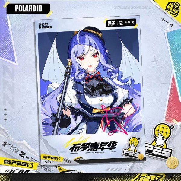 Zenless Zone Zero Claret, Norma, Vivian, Velina, and Hugo FES Badge, Polaroid, Clear Card, and Gift Set Collection