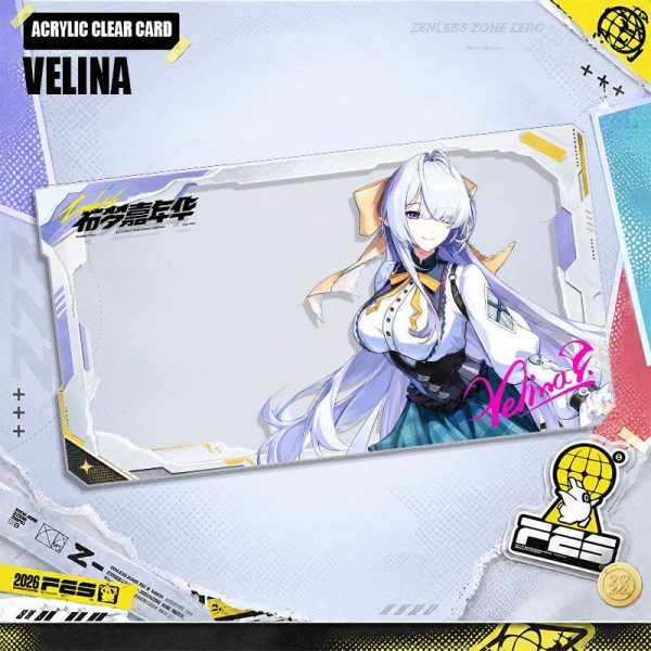 Zenless Zone Zero Claret, Norma, Vivian, Velina, and Hugo FES Badge, Polaroid, Clear Card, and Gift Set Collection