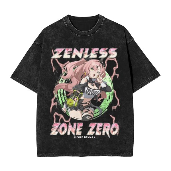 Zenless Zone Zero Cissia Washed T-Shirt Collection | zenlesszonezero.toys | ZZZ Cissia | Zenless Zone Zero Washed T-Shirt Collection |