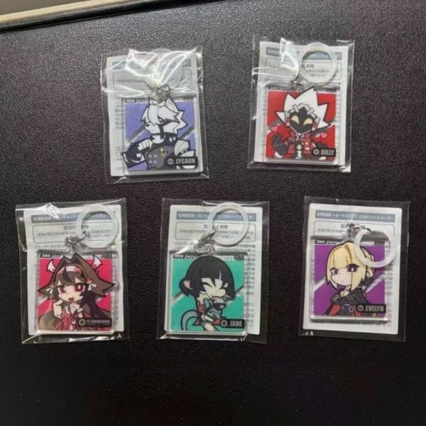 Zenless Zone Zero Lycaon, Ye Shunguang, Jane, Billy, and Evelyn Lawson Meiji Collaboration Keychain Collection | zenlesszonezero.toys | ZZZ Lycaon, Ye Shunguang, Jane, Billy, Evelyn | Zenless Zone Zero Lawson Meiji Collaboration Keychain Collection |