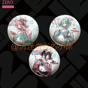 Zenless Zone Zero Aria, Sunna, and Nangong Yu 58 mm Badge Collection