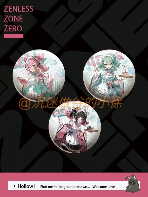 Zenless Zone Zero Aria, Sunna, and Nangong Yu 58 mm Badge Collection | zenlesszonezero.toys | ZZZ Aria, Sunna, Nangong Yu | Zenless Zone Zero 58 mm Badge Collection |