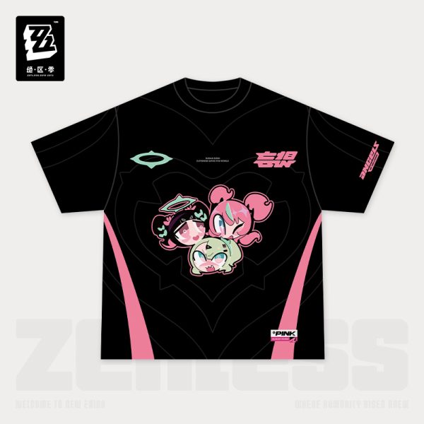 [Pre-order] Zenless Zone Zero PINK Sugar Rush T-Shirt (Jan 2027) | zenlesszonezero.toys | ZZZ Aria, Nangong Yu, Sunna | Zenless Zone Zero T-Shirt |