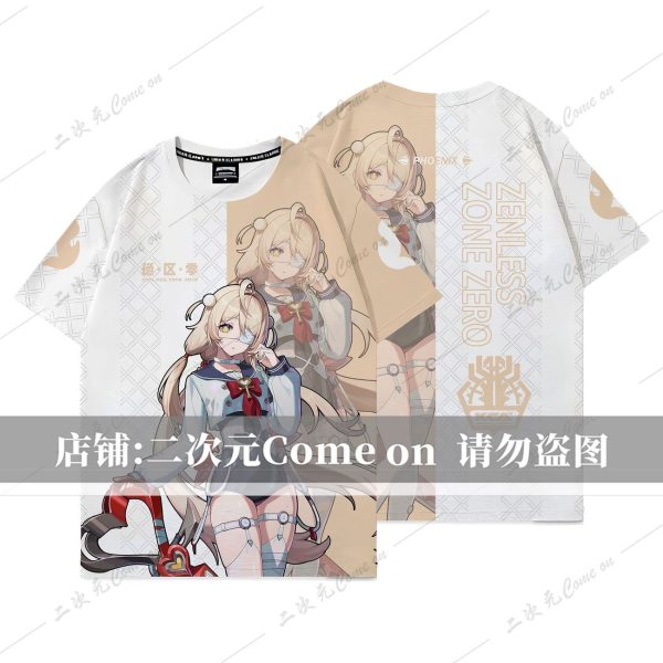Zenless Zone Zero Phoenix Printed T-Shirt | zenlesszonezero.toys | ZZZ Phoenix | Zenless Zone Zero Printed T-Shirt |