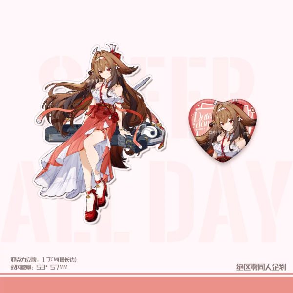 Zenless Zone Zero Ye Shunguang White Day Standee and Badge | zenlesszonezero.toys | ZZZ Ye Shunguang | Zenless Zone Zero White Day Standee and Badge |