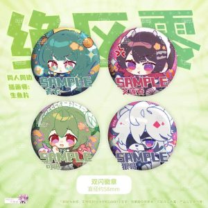 Zenless Zone Zero Corin, Lycaon, Ellen, and Qingyi Glitter Badge Collection | zenlesszonezero.toys | ZZZ Corin, Lycaon, Ellen, Qingyi | Zenless Zone Zero Glitter Badge Collection |