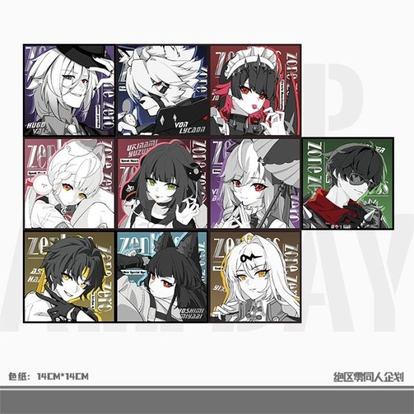 Zenless Zone Zero Lycaon, Hugo, Alice, Yuzuha, Ellen, Vivian, Yixuan, Harumasa, and Miyabi Black-and-White Merchandise Collection | zenlesszonezero.toys | ZZZ Lycaon, Hugo, Alice, Yuzuha, Ellen, Vivian, Yixuan, Harumasa, Miyabi | Zenless Zone Zero Black-and-White Merchandise Collection |