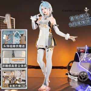 Zenless Zone Zero Seed Cosplay Costume Blue Long Wig Obol Squad Halloween Party Women Girls Carnival Role Play Suit