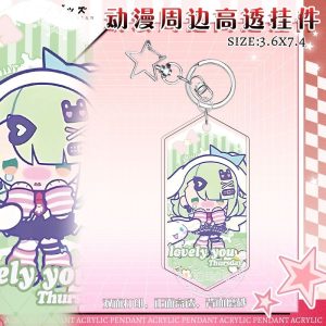 ZZZ "Angels of Delusion" linked acrylic keychain with chibi heads of Eri, Nangong Yu, and Chinatsu.