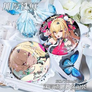 High-definition ZZZ Cissia anime badge with shattered glass holographic finish and thickened iron base for ita-bag decoration.